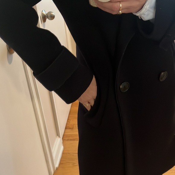 Derek Lam Oversized Wool Coat -Navy - Picture 4 of 11